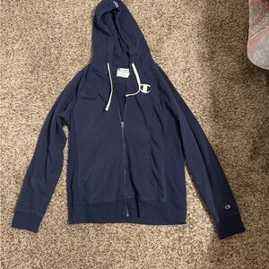 Champion Navy Zip-Up Hoodie